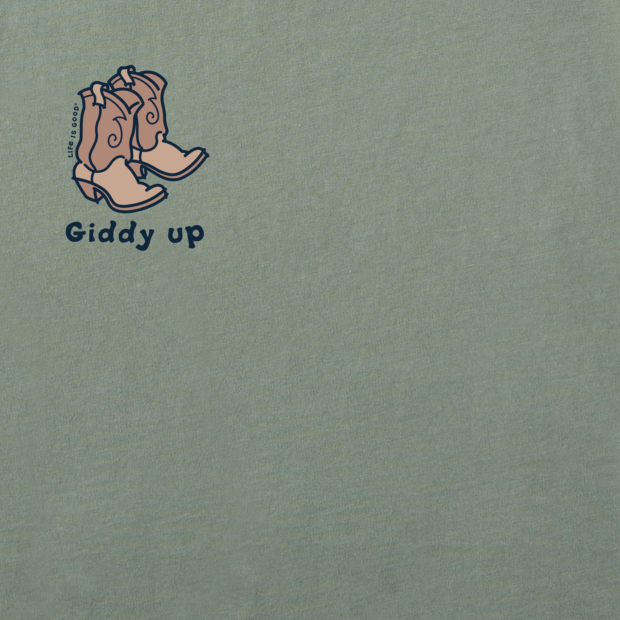 Men's Giddy Up Little Boots Short Sleeve Crusher Tee
