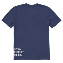 Men's Life Isn't Easy Message Short Sleeve Crusher Tee