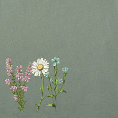 Women's Detailed Wildflower Garden Short Sleeve Crusher Boxy Tee
