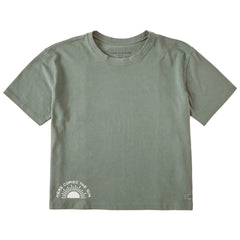 Women's Here Comes the Sunrise Short Sleeve Crusher Boxy Tee