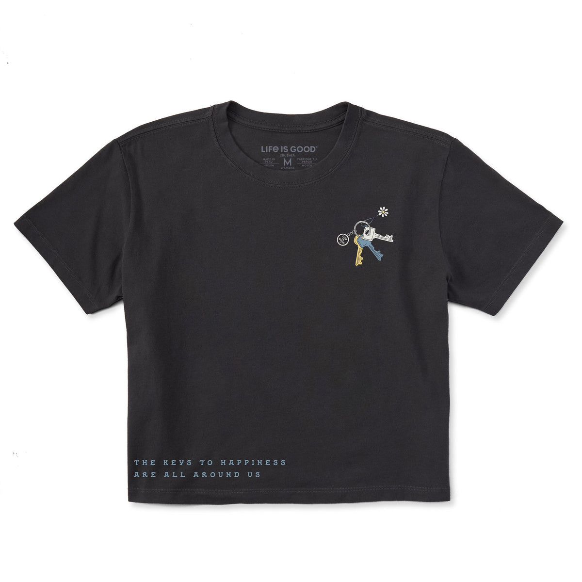 Women's Keys Are All Around Us Short Sleeve Crusher Boxy Tee