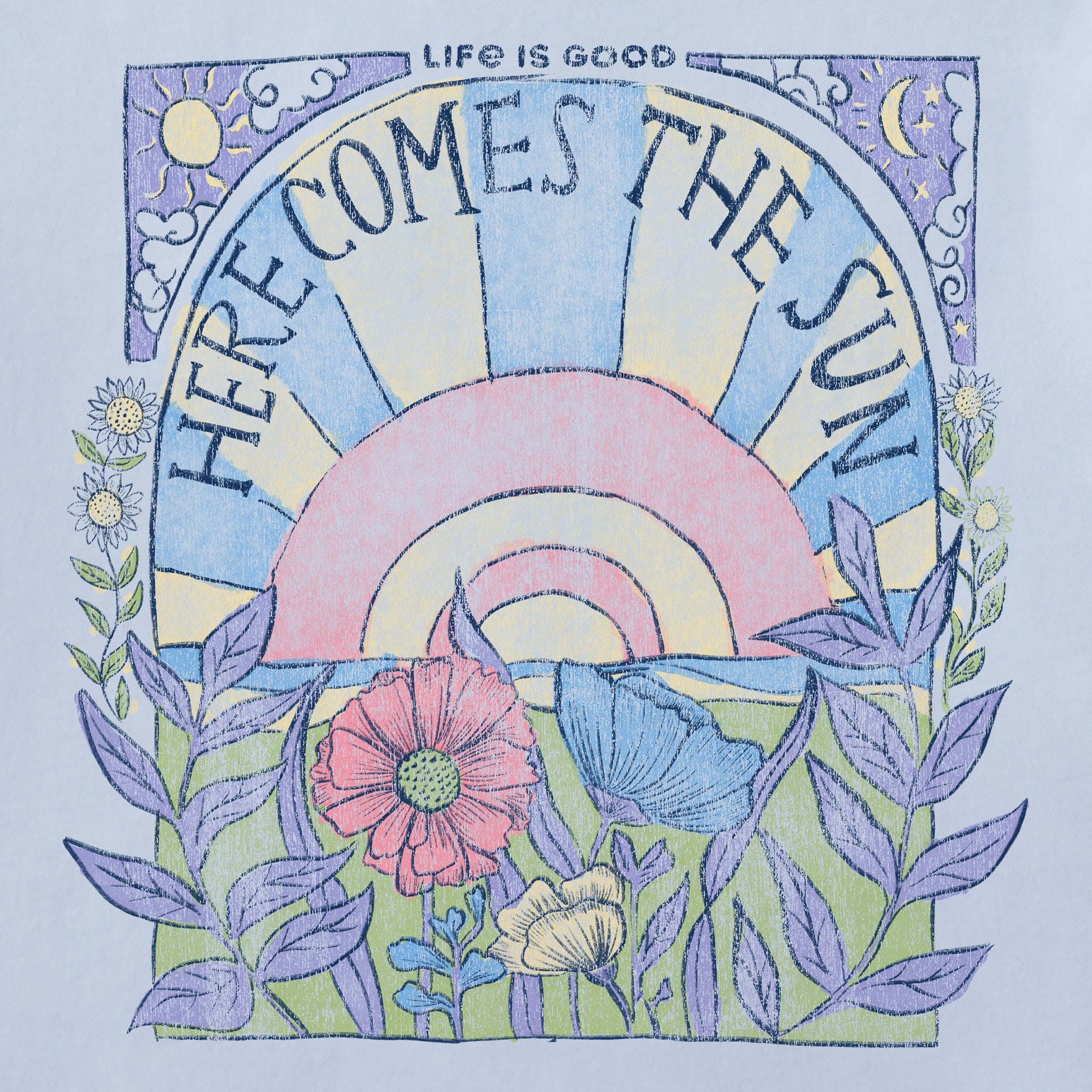 Women's Here Comes The Sun Hippie Crusher-LITE Shrunken Tee