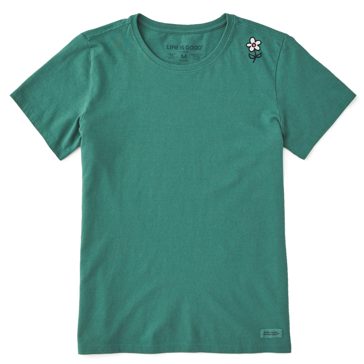 Women's Keep It Simple Little Flower Short Sleeve Crusher Tee