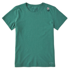 Women's Keep It Simple Little Flower Short Sleeve Crusher Tee