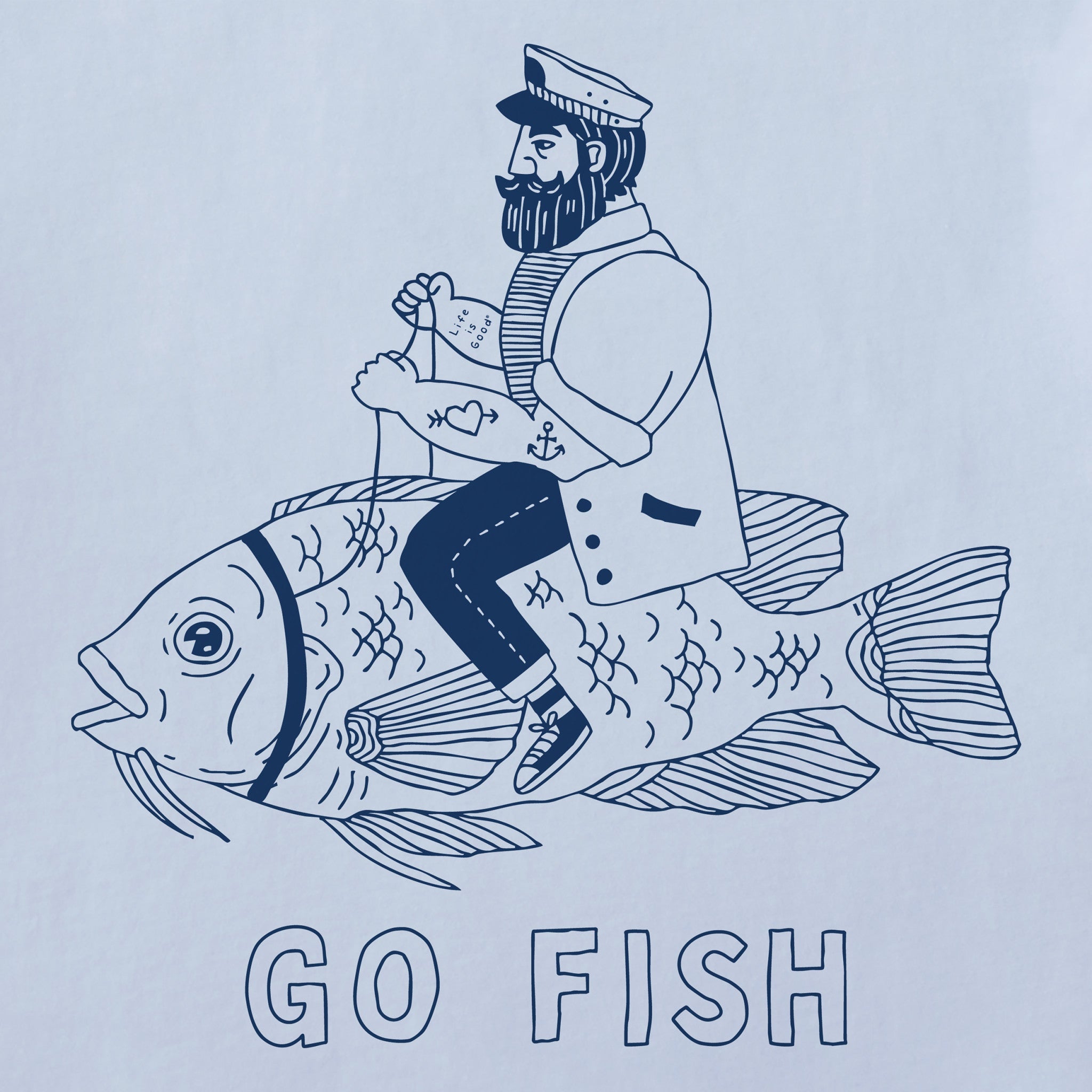 Women's Go Fish Short Sleeve Crusher Boxy Tee
