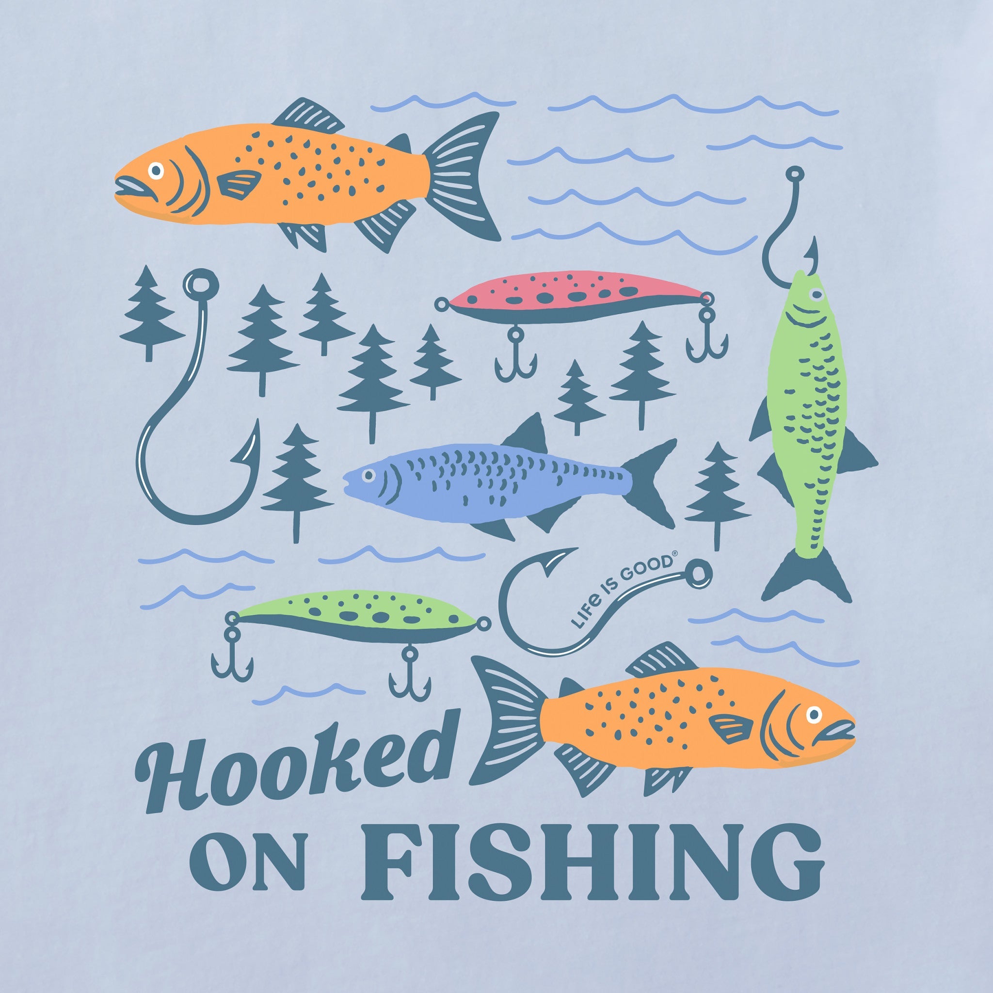 Women's Hooked on Fishing Short Sleeve Crusher Tee