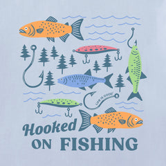 Women's Hooked on Fishing Short Sleeve Crusher Tee