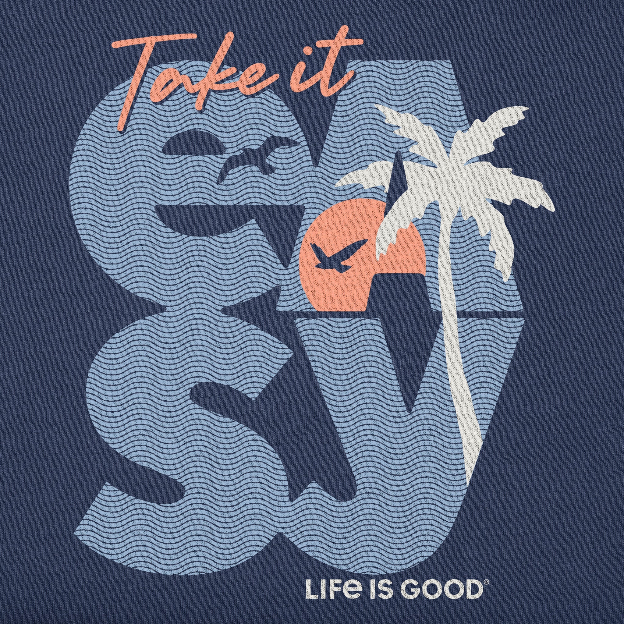 Men's Take it Easy Sunset Short Sleeve Crusher Tee