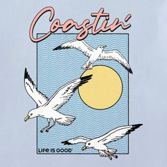 Women's Coastin Seagulls Short Sleeve Crusher Boxy Tee