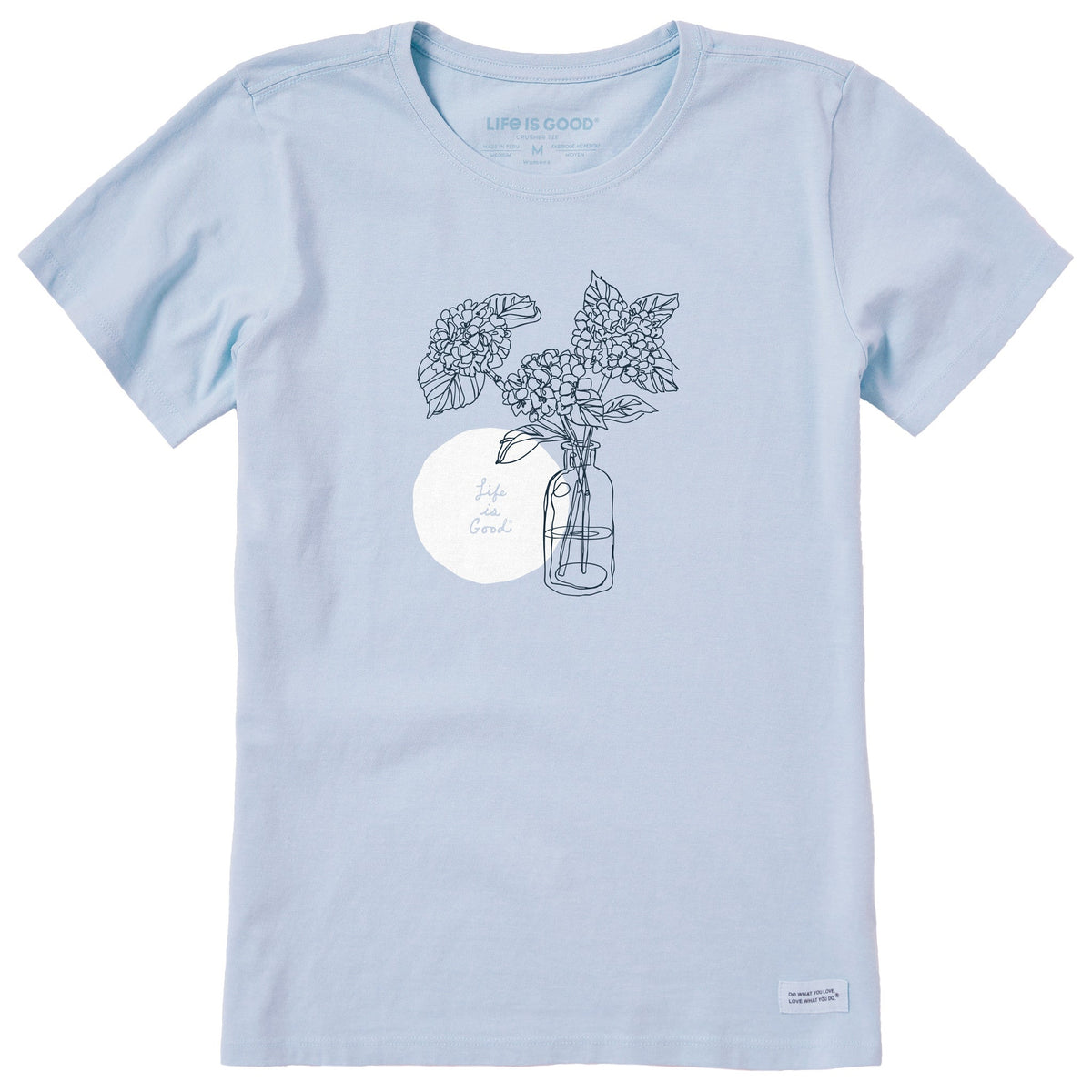 Women's Hydrangea Sunset Short Sleeve Crusher Tee