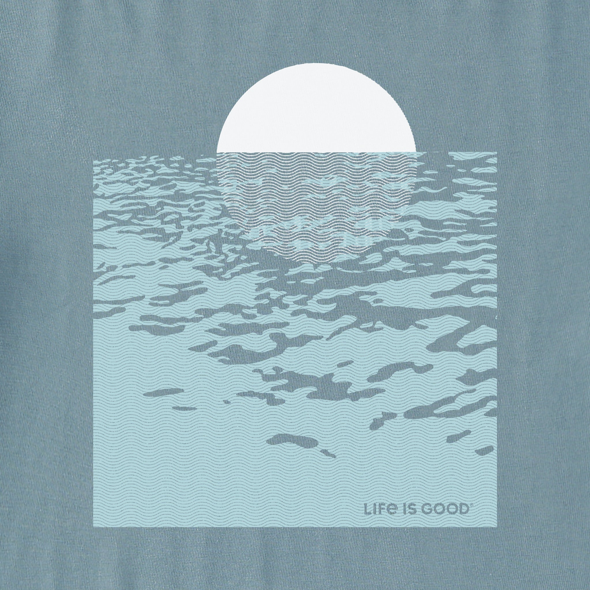 Men's Sunrise Over Waves Short Sleeve Crusher Tee