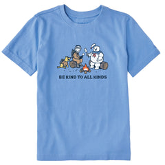 Kids Be Kind to All Kinds Buster Jake Short Sleeve Crusher Tee