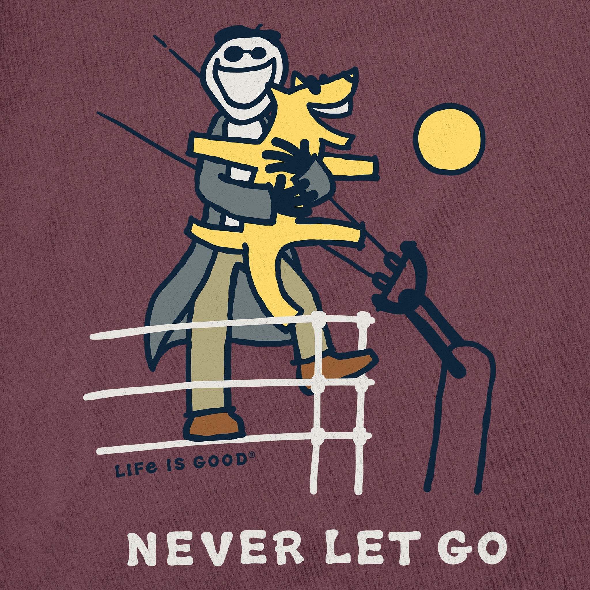 Men's Never Let Go Jake Short Sleeve Crusher Tee