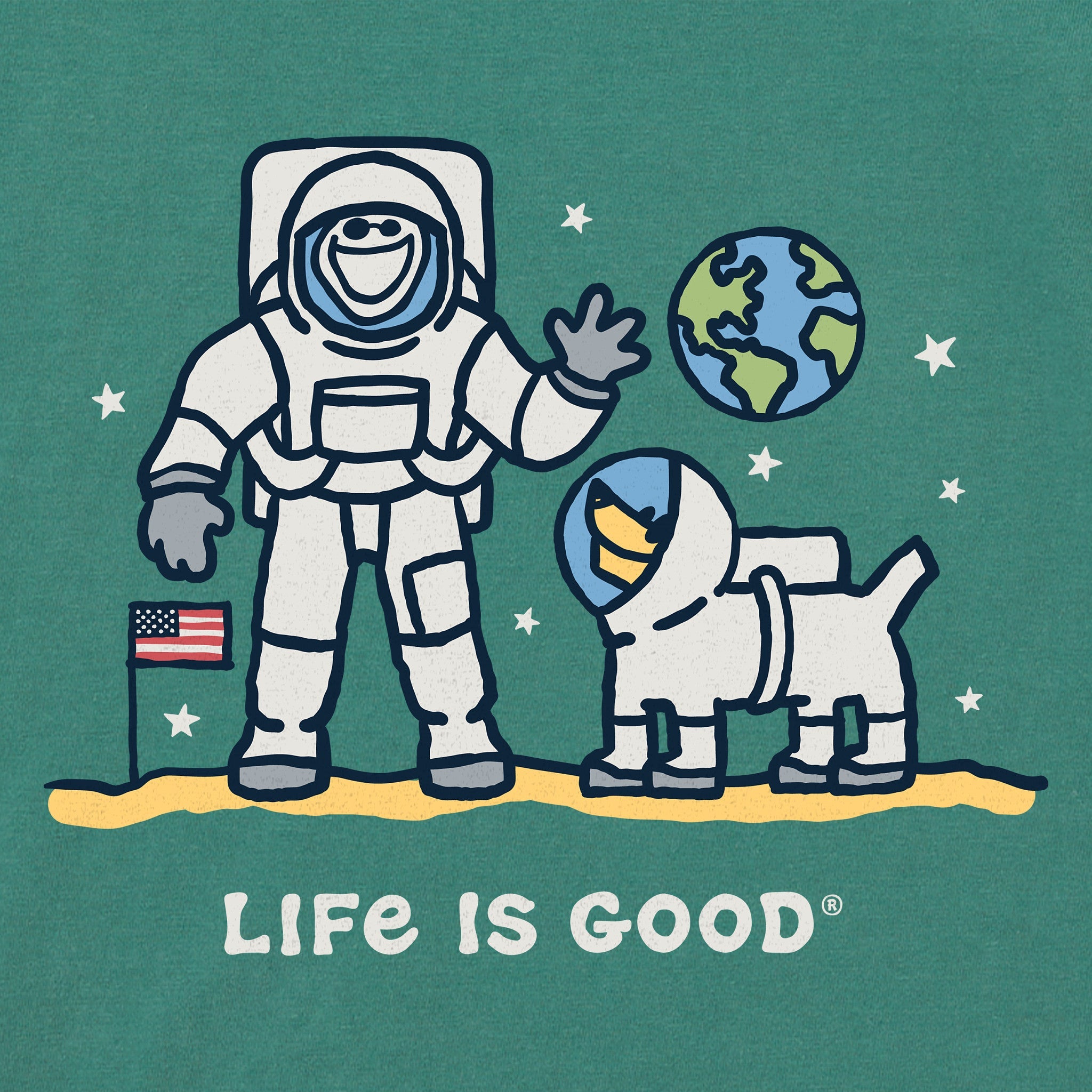 Men's Moon Landing Jake Short Sleeve Crusher Tee