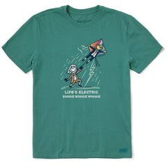 Men's Life is Electric Short Sleeve Crusher Tee