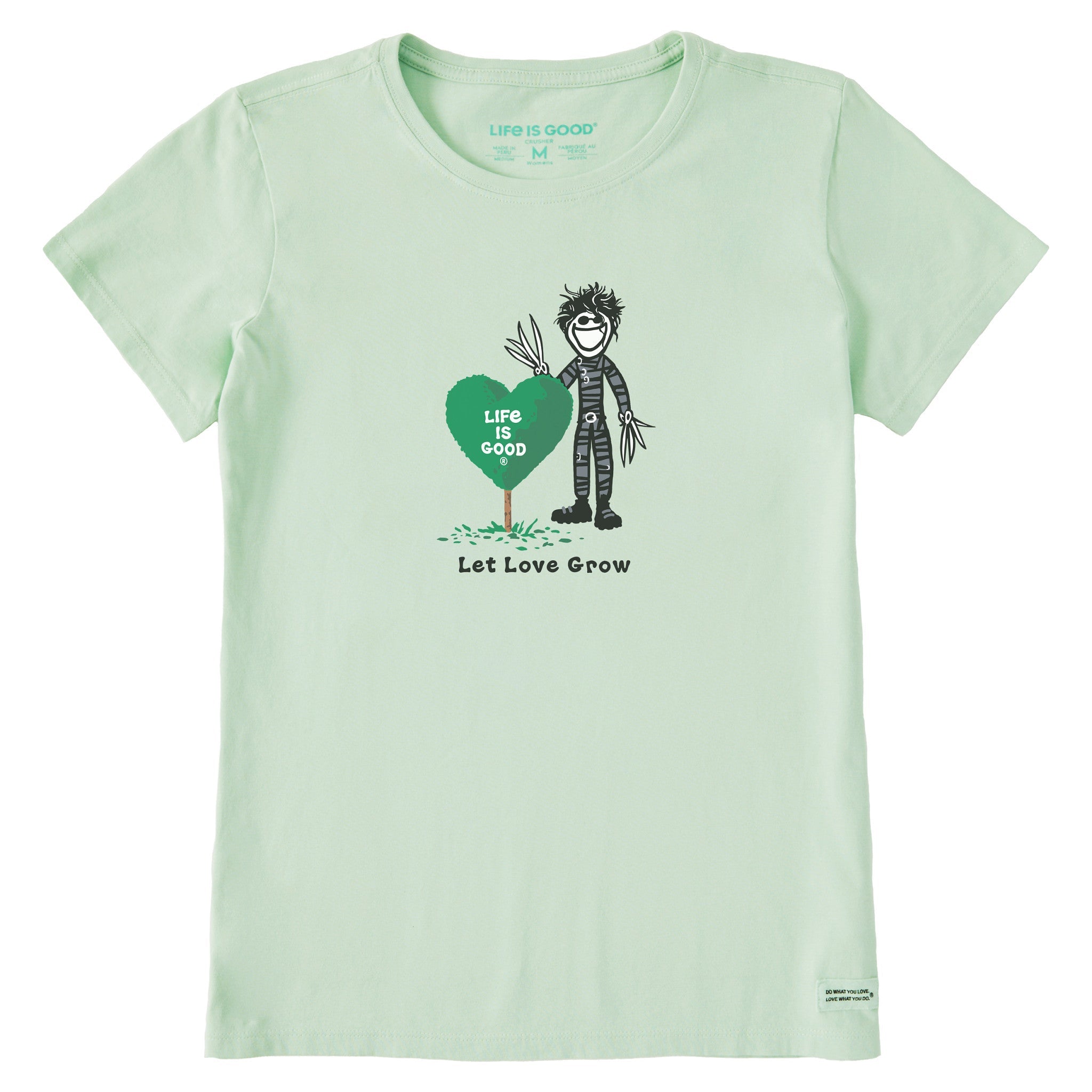 Women's Let Love Grow Scissor Jake Short Sleeve Crusher Tee