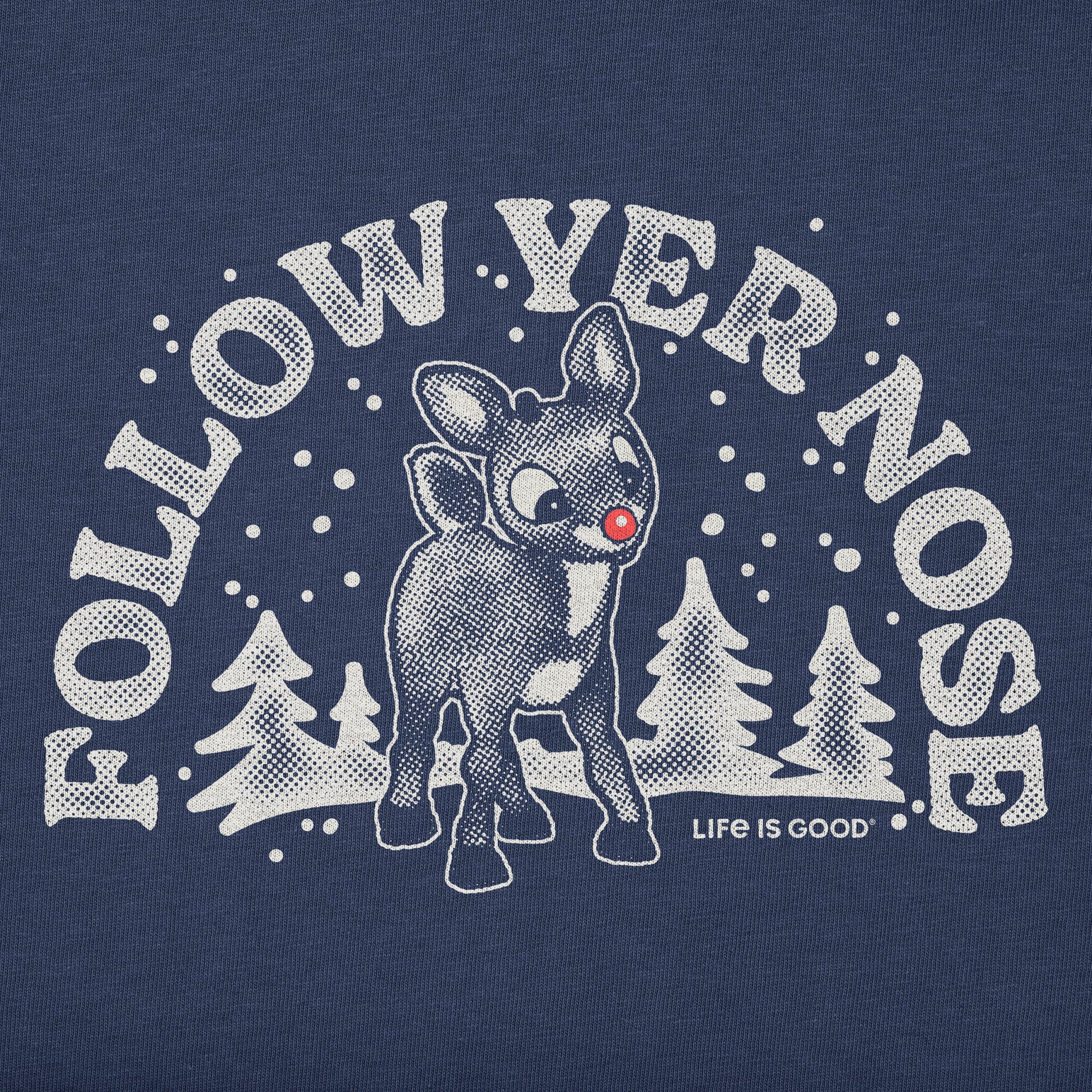 Rudolph Follow Yer Nose Short Sleeve Toddler Crusher Tee