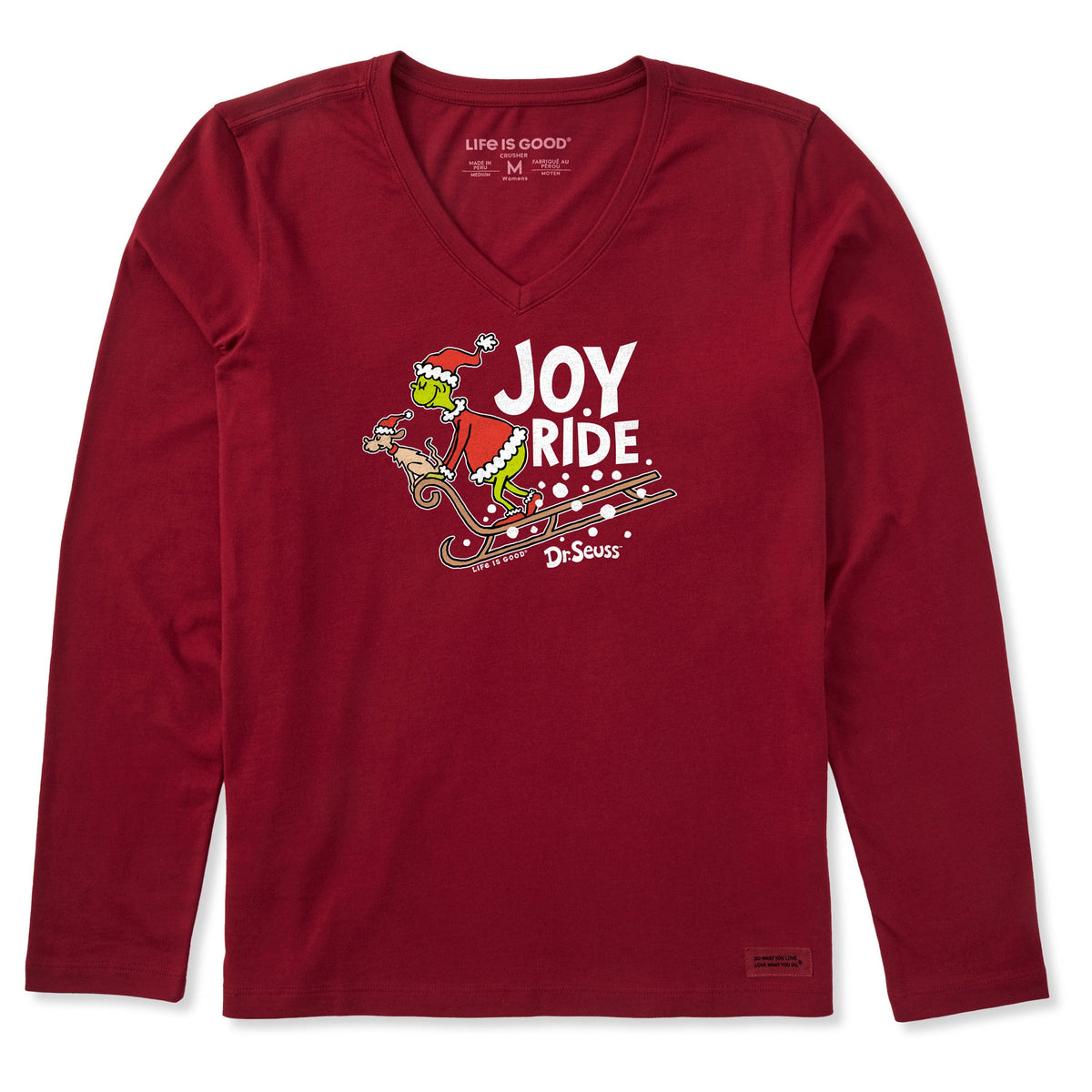 Women's Joy Ride Grinch Long Sleeve Crusher Vee