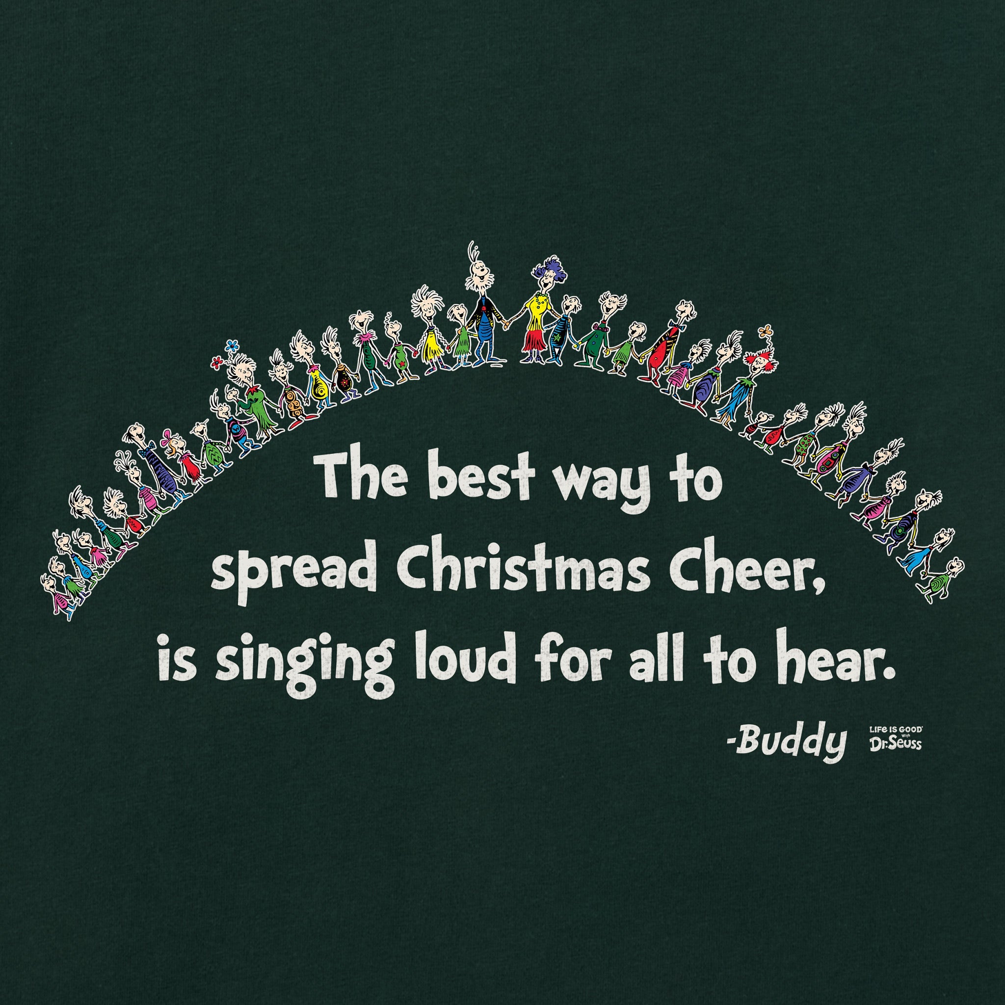 Women's Christmas Cheer Grinch Long Sleeve Crusher Tee