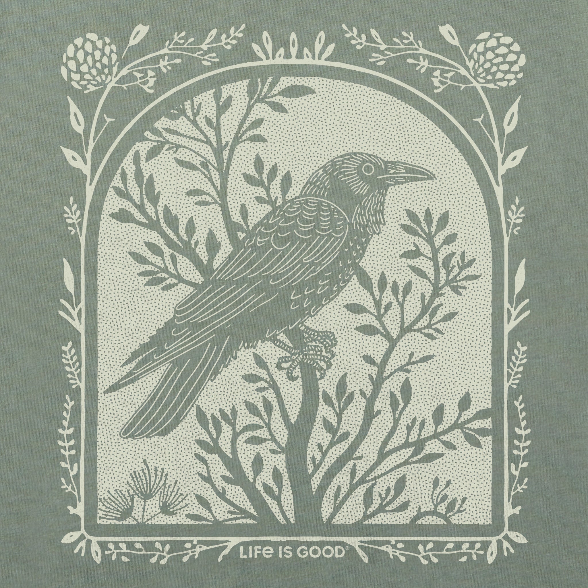 Men's Lone Raven Short Sleeve Crusher Tee