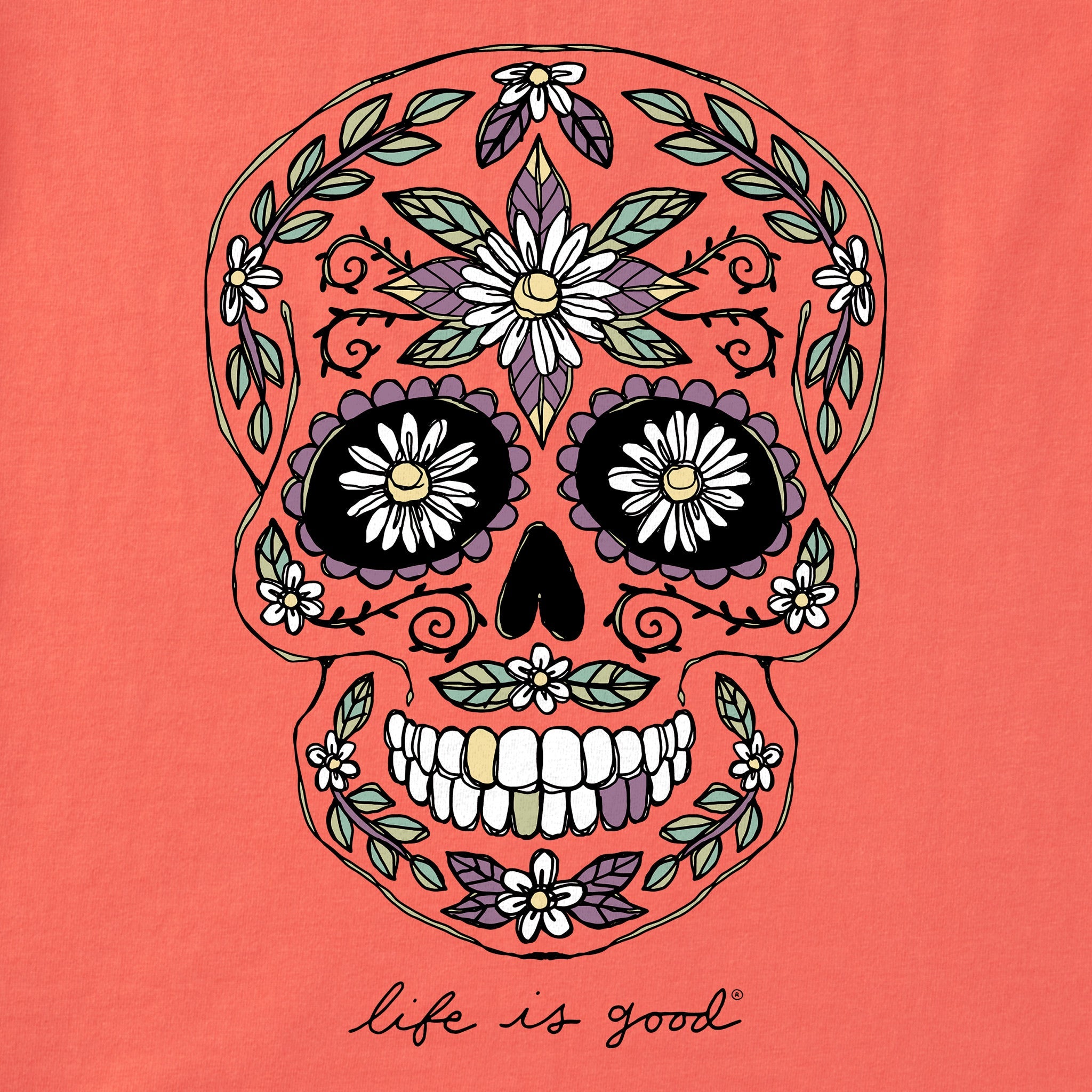 Women's Daisy Skull Short Sleeve Crusher Tee