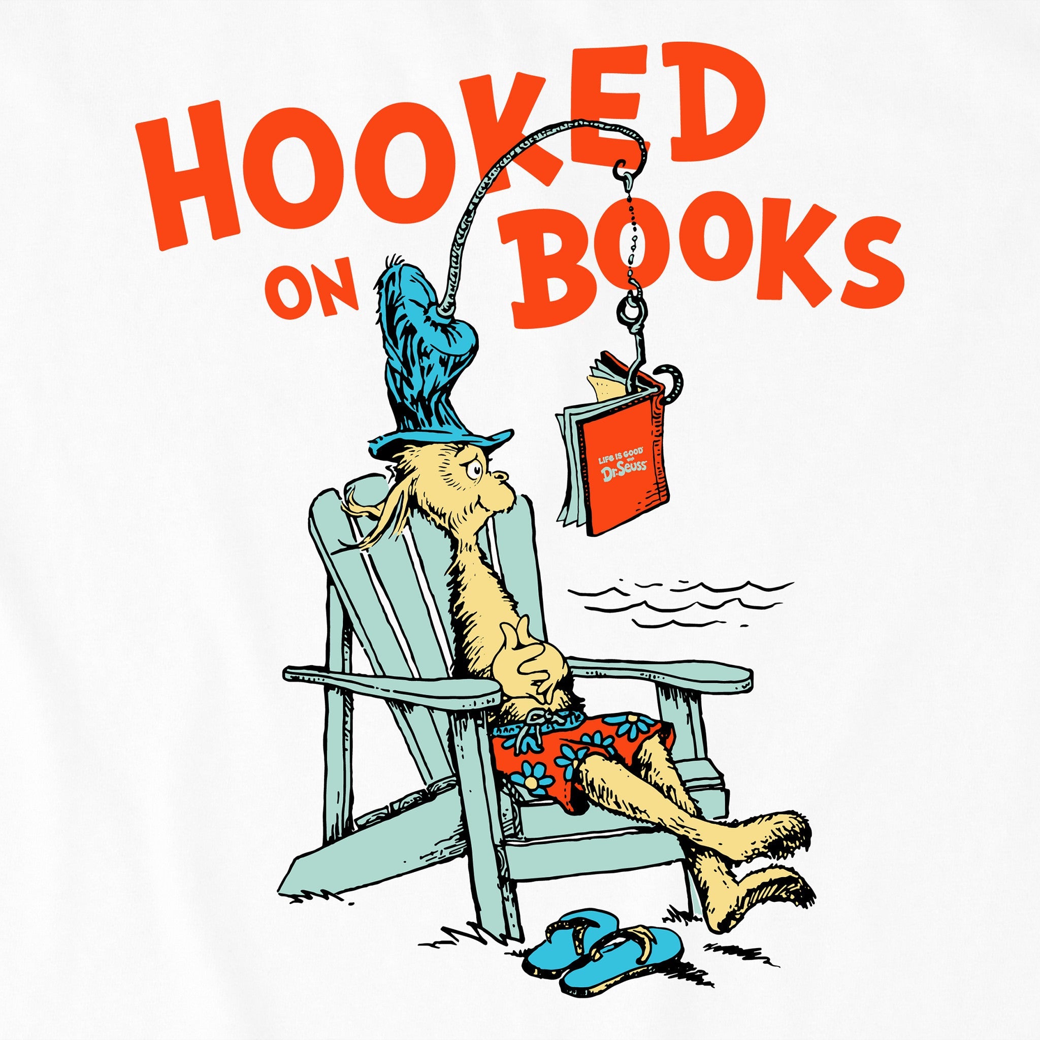 Kids Dr. Seuss Hooked On Books Short Sleeve Crusher Tee