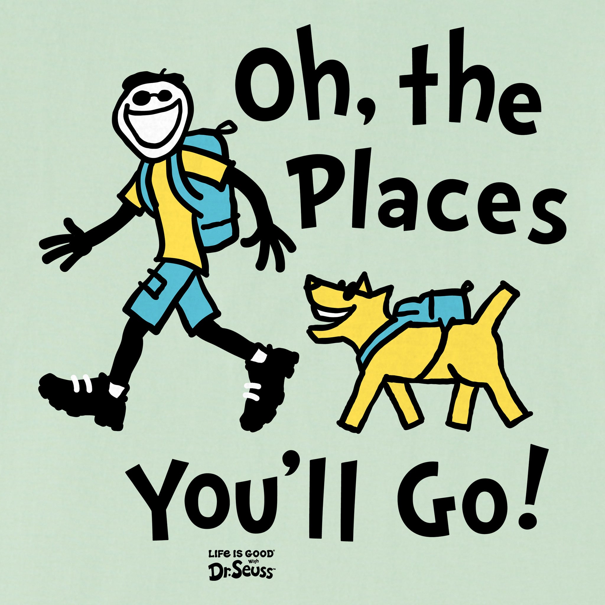 Kids Oh the Places You'll Go Hiking Short Sleeve Crusher Tee