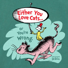 Women's Dr. Seuss Cat Love Short Sleeve Crusher Tee