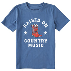 Kids Raised on Country Music Short Sleeve Crusher Tee
