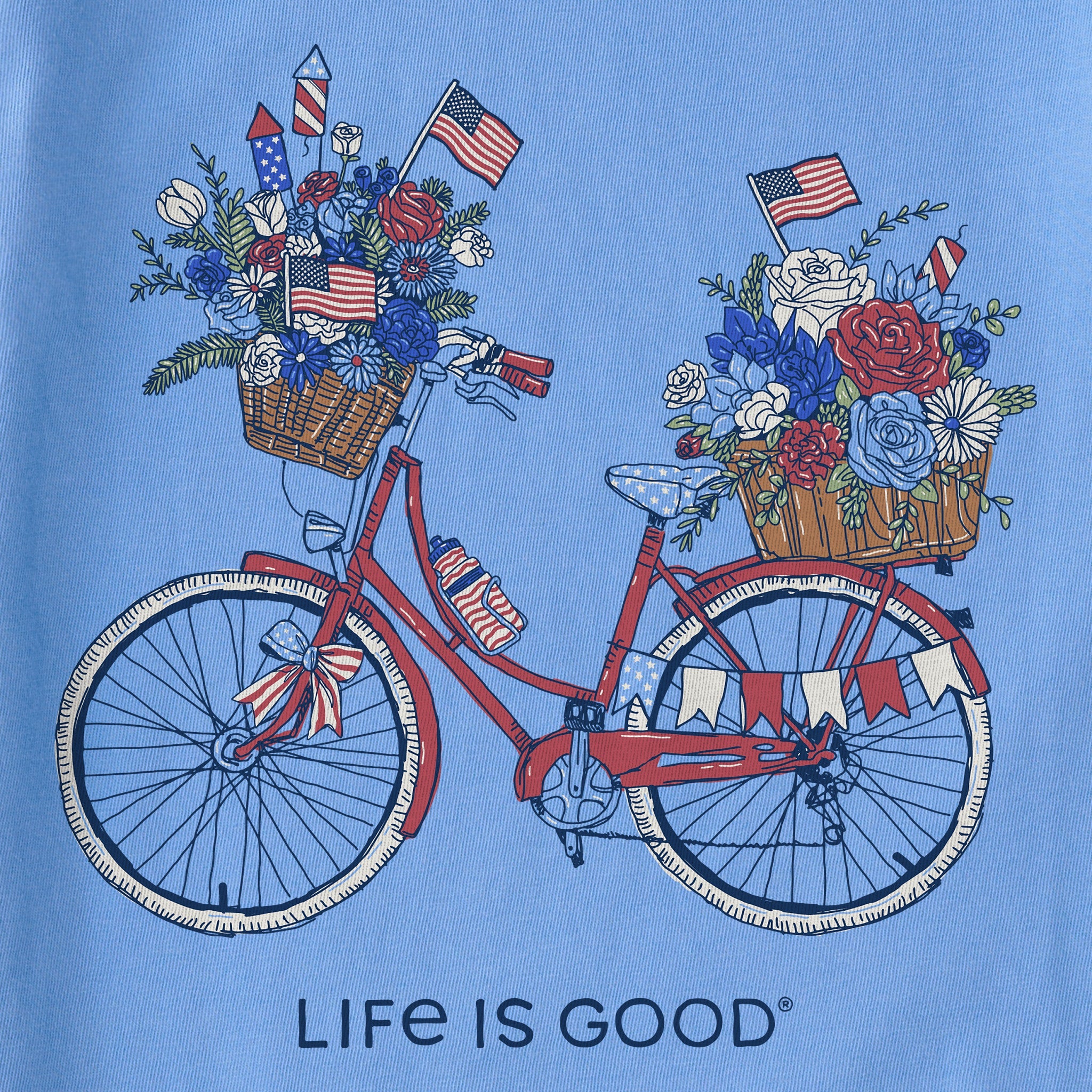 Kids USA Flower Bike Short Sleeve Crusher Tee