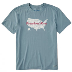 Men's Home Sweet Home USA Short Sleeve Crusher Tee