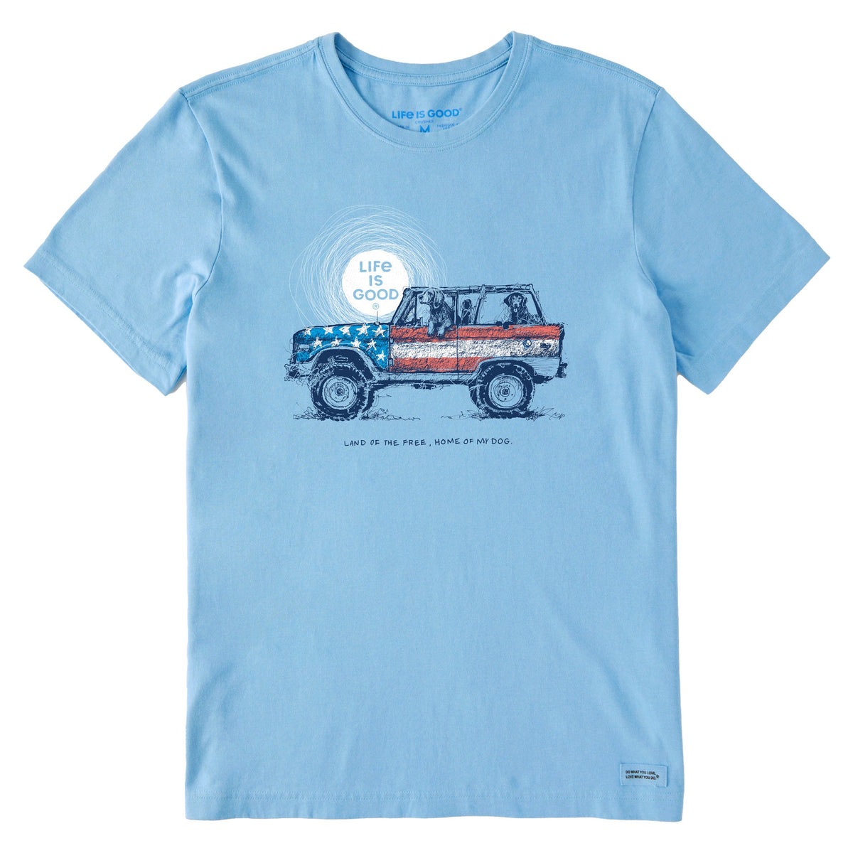 Men's Land of the Free, Home of My Dog Short Sleeve Tee
