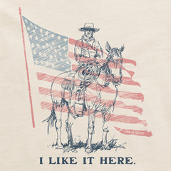 Women's I Like It Here Cowboy Short Sleeve Crusher Tee