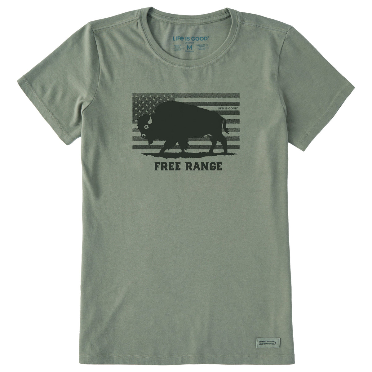 Women's Free Range Buffalo Short Sleeve Crusher Tee