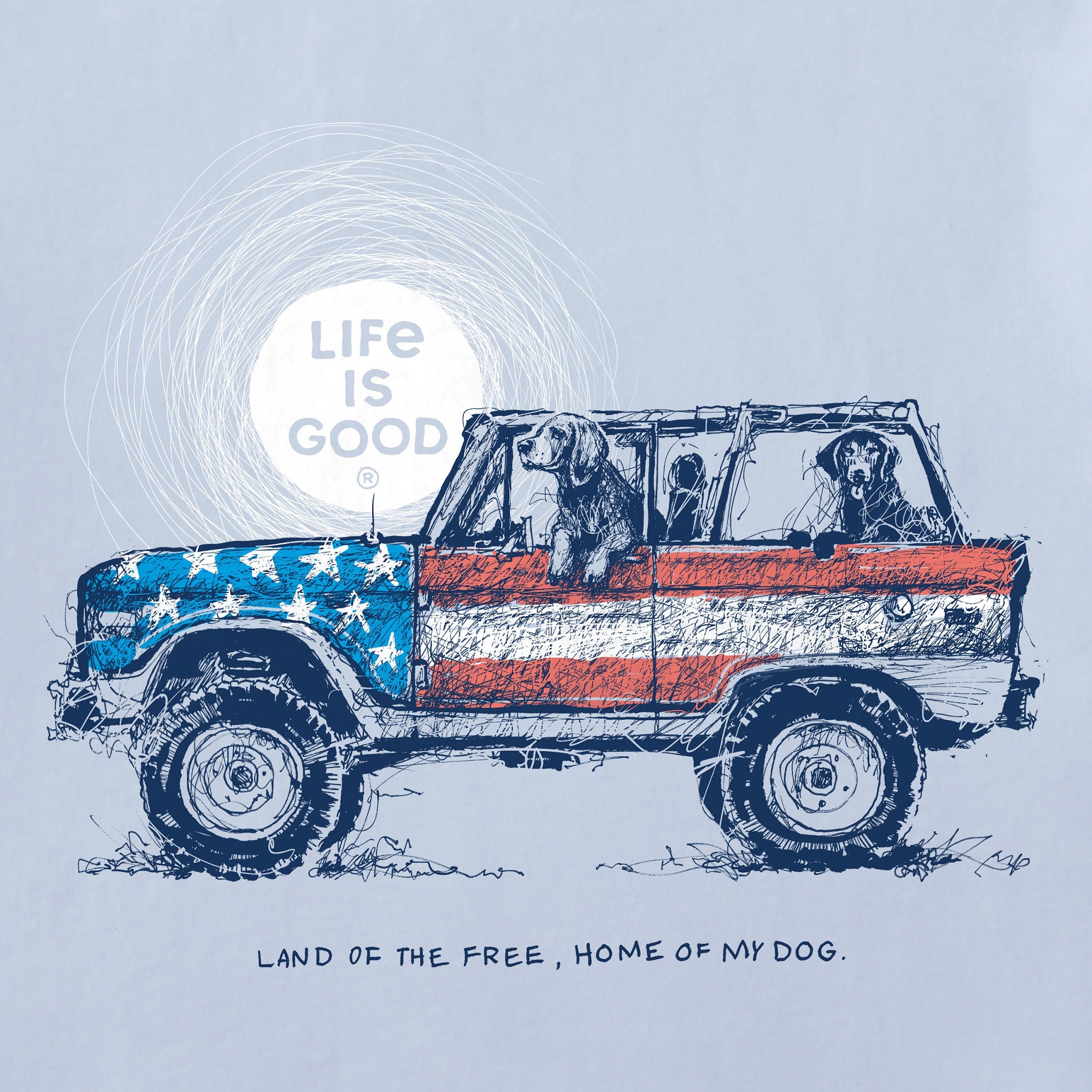 Women's Land of the Free, Home of My Dog Short Sleeve Crusher Tee
