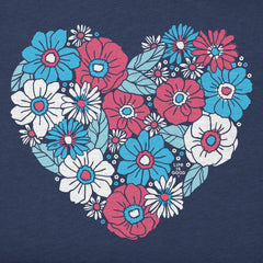 Women's American Flower Heart Crusher Tank