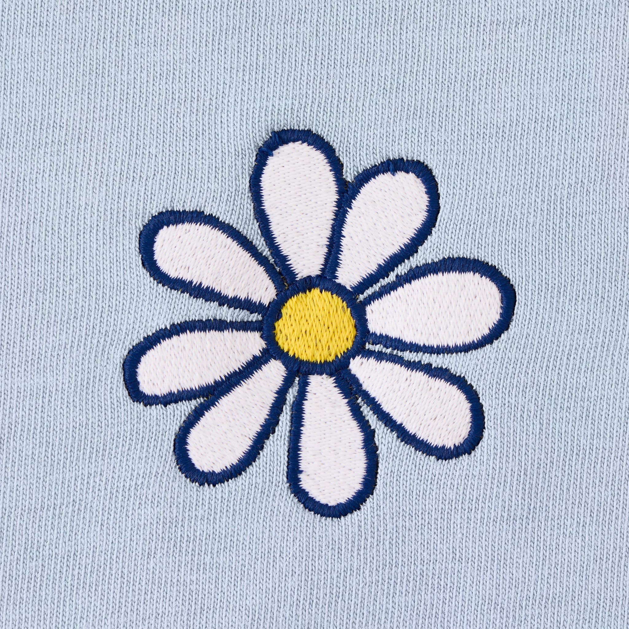 Women's Embroidered Daisy Short Sleeve Crusher Boxy Tee