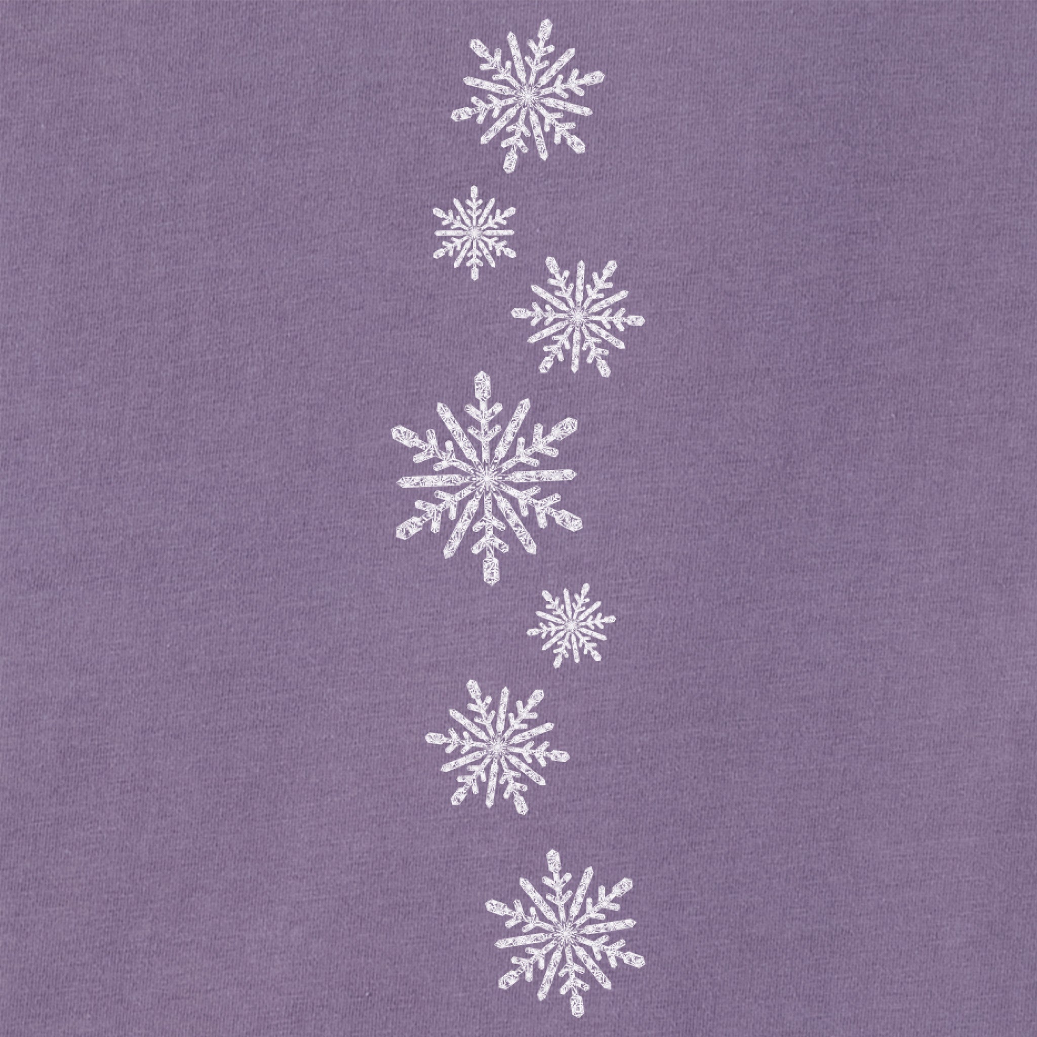 Women's Contrast Snowflake Long Sleeve Crusher Vee