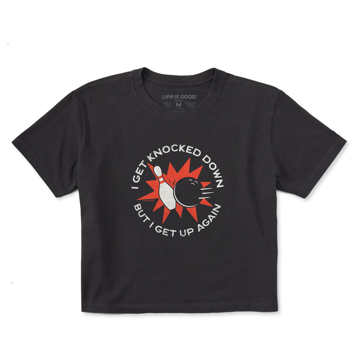 Women's I Get Knocked Down Short Sleeve Crusher Boxy Tee