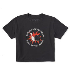 Women's I Get Knocked Down Short Sleeve Crusher Boxy Tee