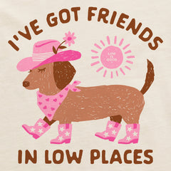 Women's Dachshund Friends Short Sleeve Crusher Boxy Tee