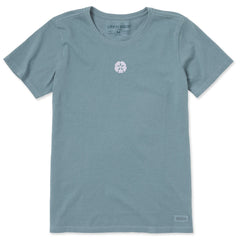 Women's Embroidered Sand Dollar Short Sleeve Crusher Tee