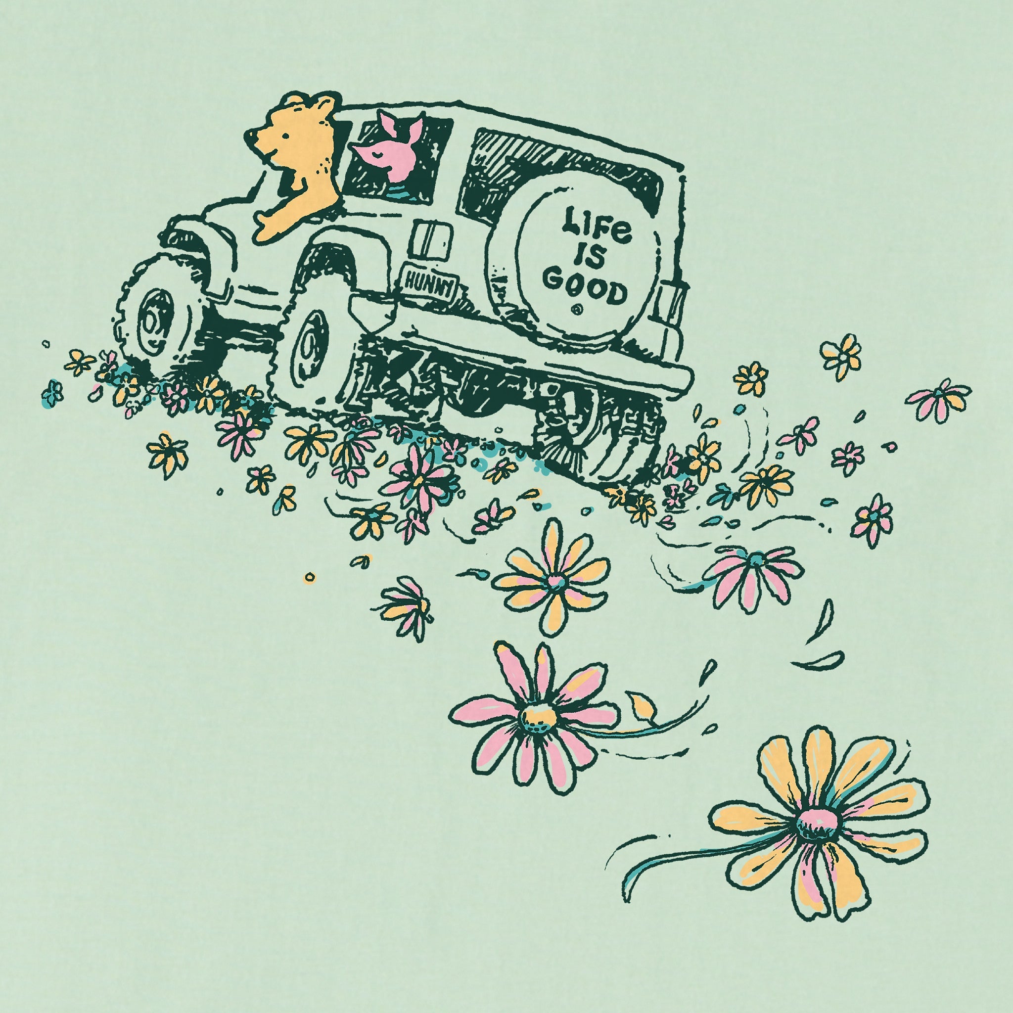 Kids Driving Miss Piggy Short Sleeve Crusher Tee