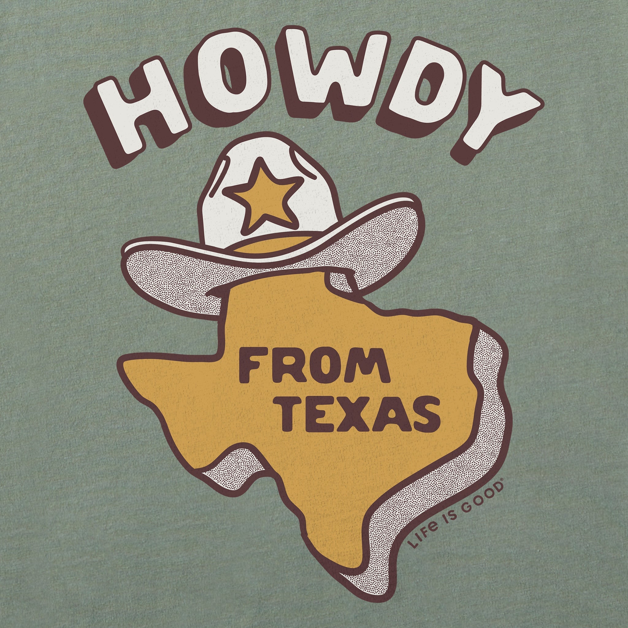 Women's Howdy From Texas Map Short Sleeve Crusher Boxy Tee