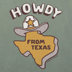 Women's Howdy From Texas Map Short Sleeve Crusher Boxy Tee