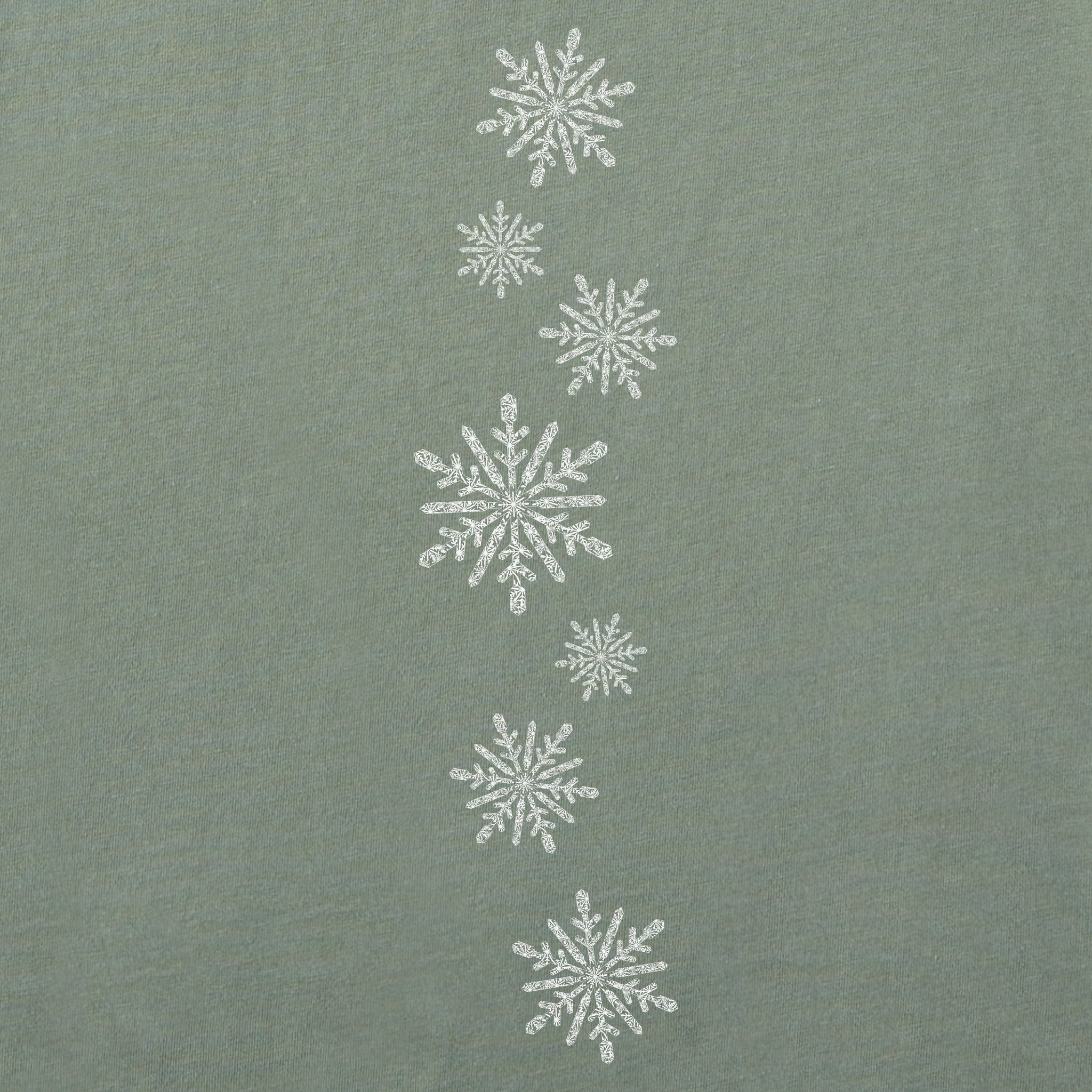 Women's Contrast Snowflake Long Sleeve Crusher Vee