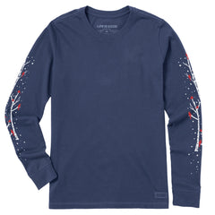 Women's Cardinal Birch Trees Long Sleeve Crusher Tee