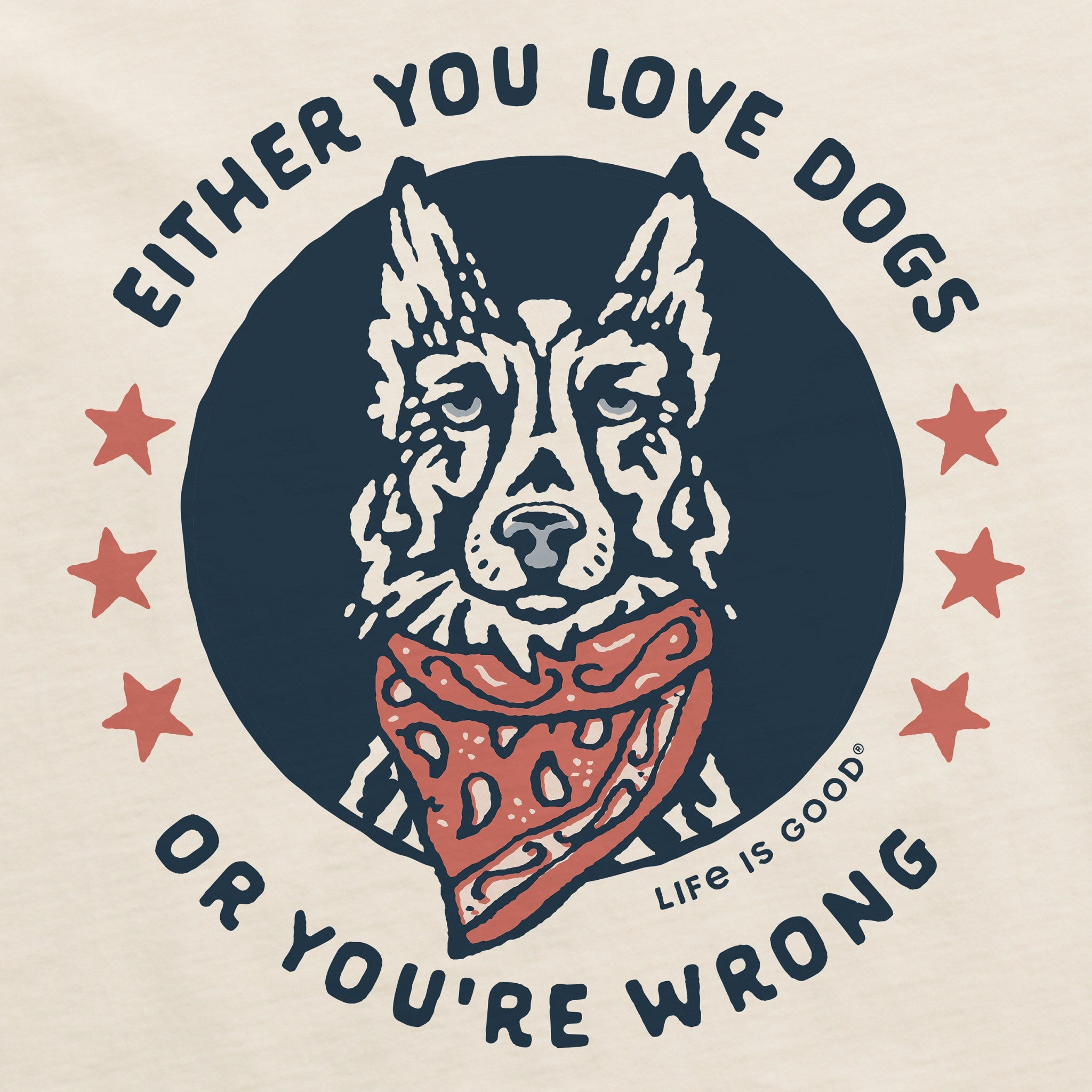 Women's Either You Love Dogs Bandana Short Sleeve Crusher Boxy Tee