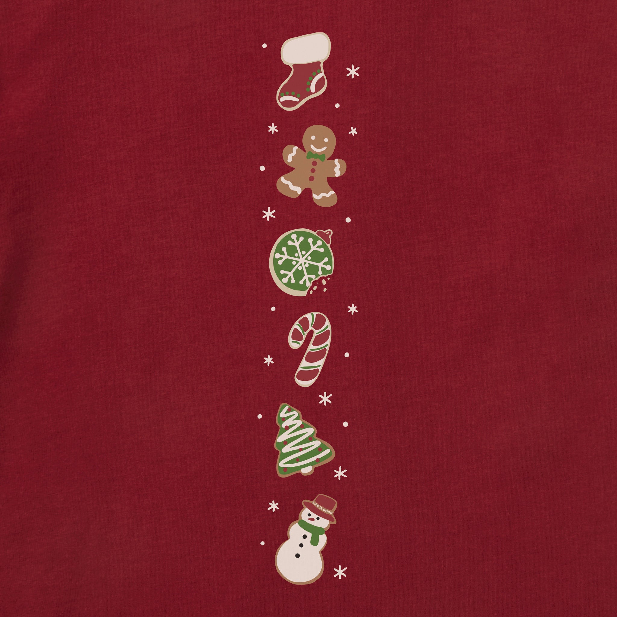 Women's Cookies for Santa Long Sleeve Crusher Vee