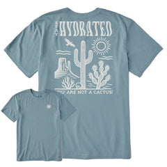 Men's Stay Hydrated Cactus Short Sleeve Crusher Tee
